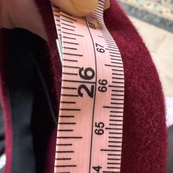 Vintage Elegant French girl cloche beret burgundy structured Wool bow Beret - Picture 8 of 8